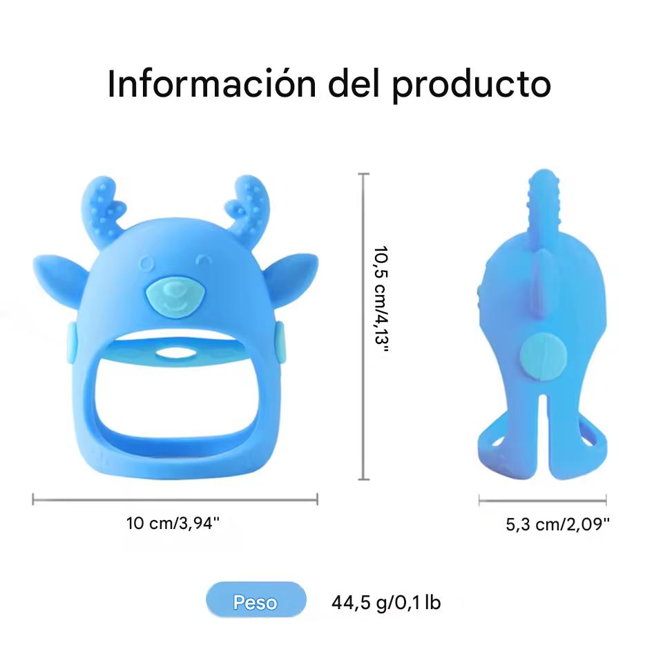 KIT DUO DENTICIÓN FELIZ — Guante + Anillo de Madera